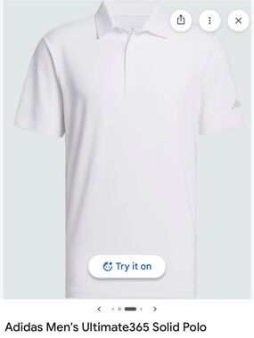 adidas Men's White Performance Polo